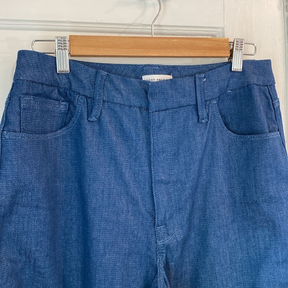 Good American Good Skate TrueBlue001 High Rise Wide Flare Leg Jeans, Size 10/30 - Picture 8 of 17